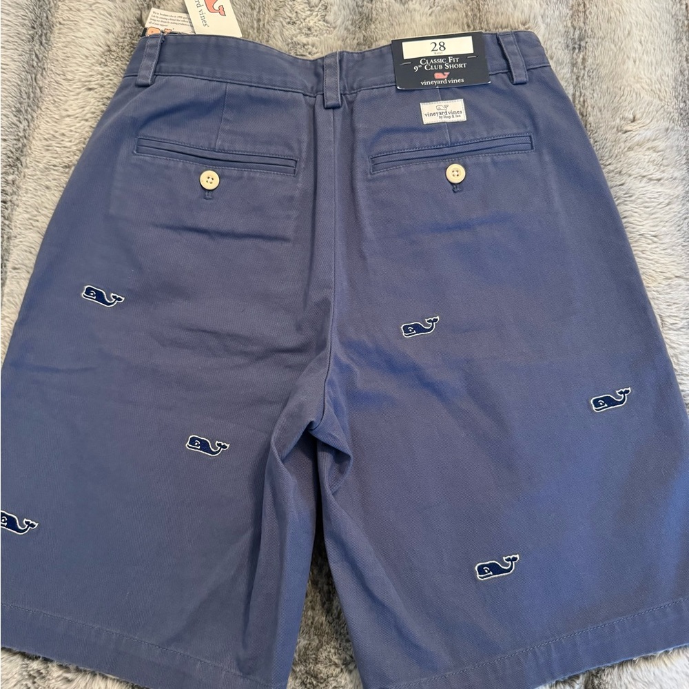 NWT Vineyard Vines Mens’ 9" Classic Fit Blue Shorts Size 28 🐳 - Picture 4 of 5